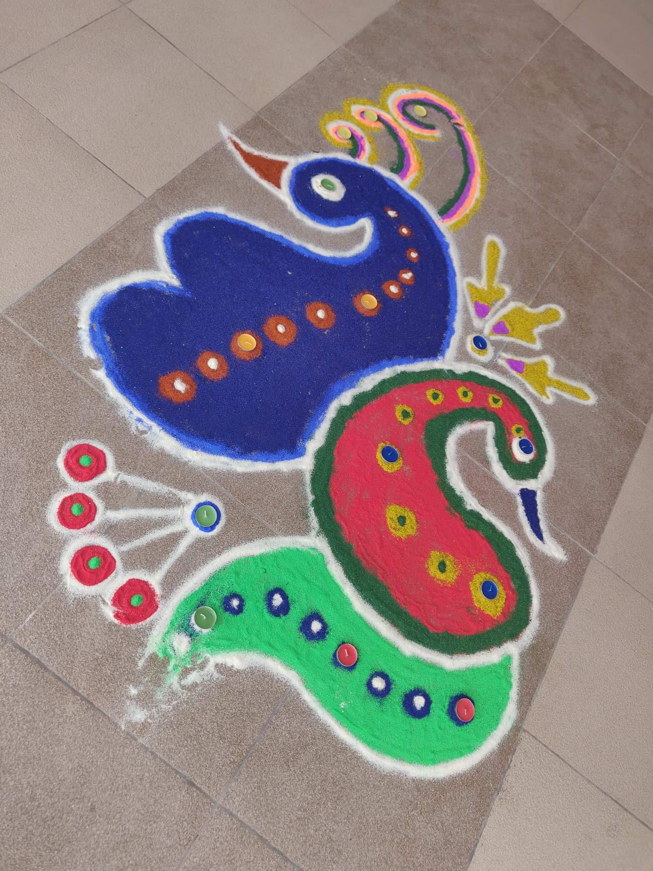 allied college Diwali celebrations rangoli photos